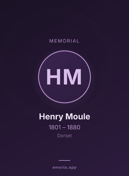 Memorial portrait of Henry Moule