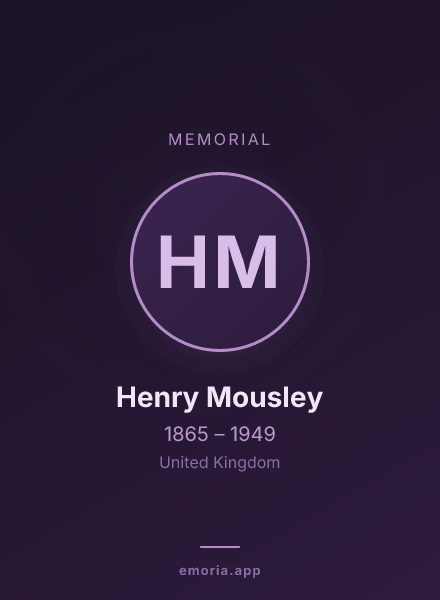 Memorial portrait of Henry Mousley