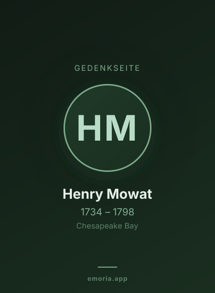 Gedenkportrait von Henry Mowat