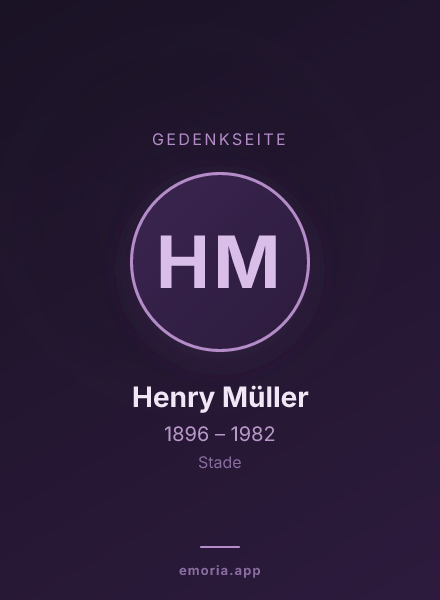 Gedenkportrait von Henry Müller