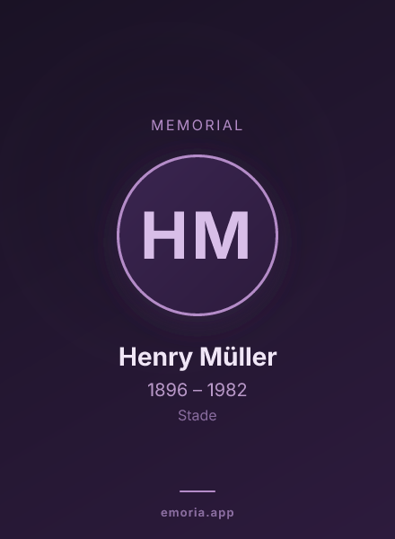 Memorial portrait of Henry Müller