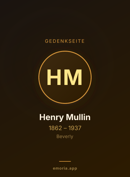 Gedenkportrait von Henry Mullin