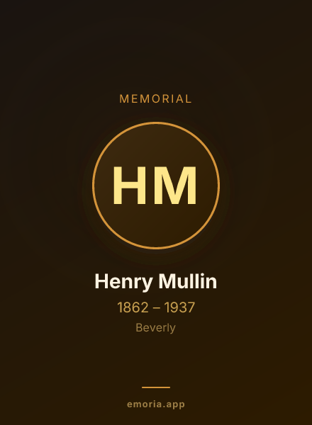 Memorial portrait of Henry Mullin