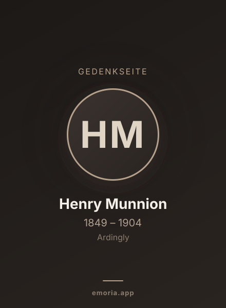 Gedenkportrait von Henry Munnion