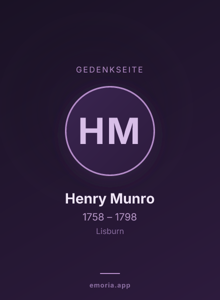 Gedenkportrait von Henry Munro
