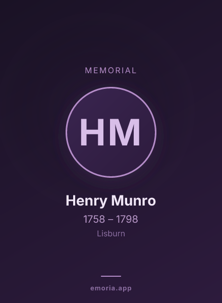Memorial portrait of Henry Munro
