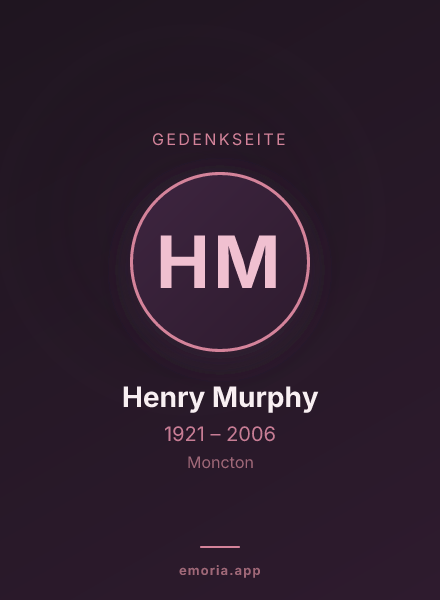Gedenkportrait von Henry Murphy