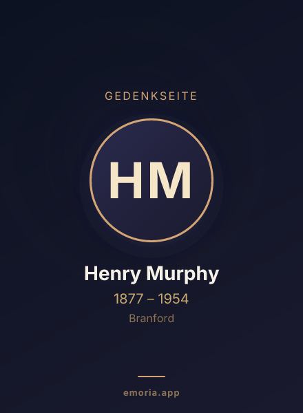 Gedenkportrait von Henry Murphy