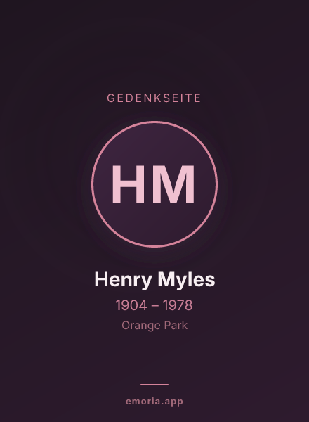Gedenkportrait von Henry Myles