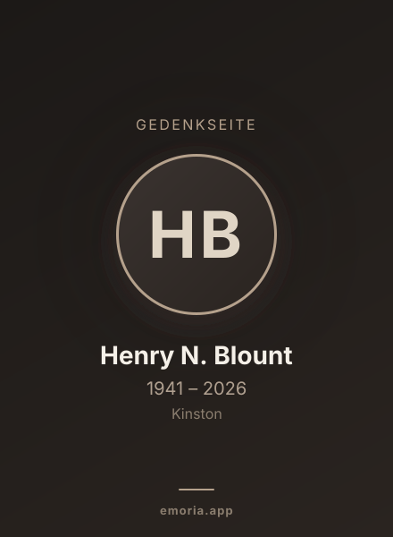 Gedenkportrait von Henry N. Blount