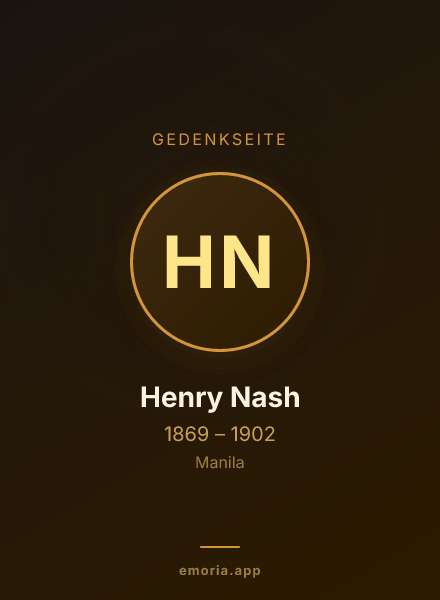 Gedenkportrait von Henry Nash