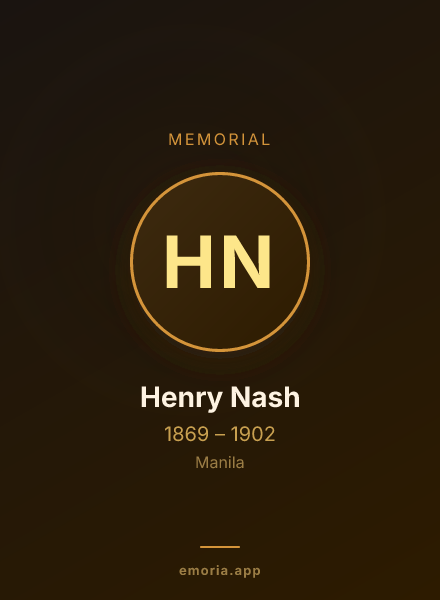 Memorial portrait of Henry Nash