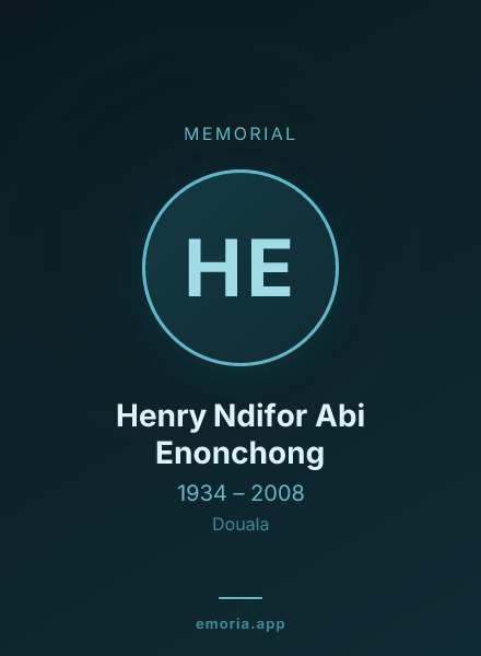 Memorial portrait of Henry Ndifor Abi Enonchong