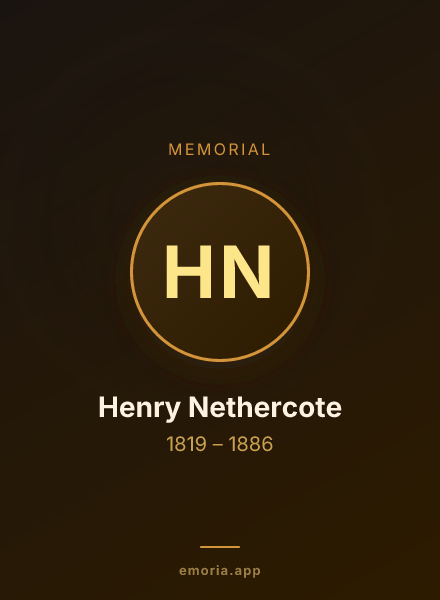 Memorial portrait of Henry Nethercote