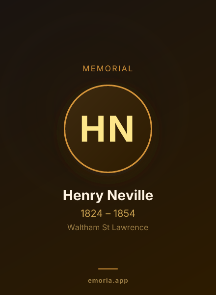 Memorial portrait of Henry Neville