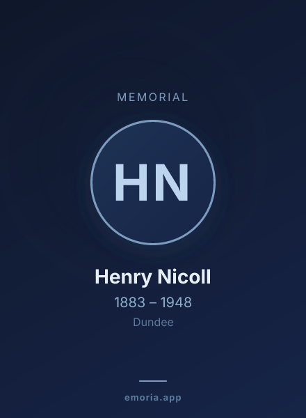 Memorial portrait of Henry Nicoll