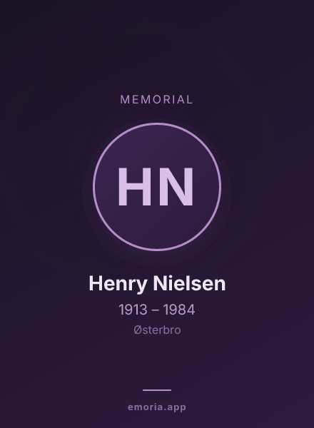Memorial portrait of Henry Nielsen