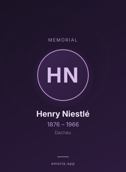 Memorial portrait of Henry Niestlé
