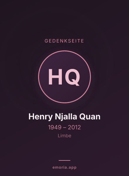 Gedenkportrait von Henry Njalla Quan
