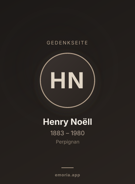 Gedenkportrait von Henry Noëll