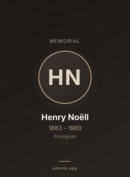 Memorial portrait of Henry Noëll