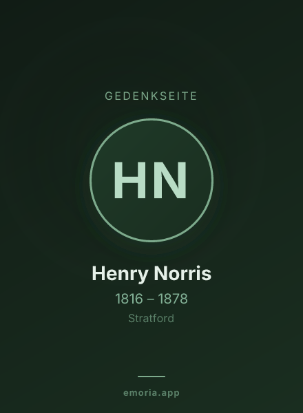 Gedenkportrait von Henry Norris