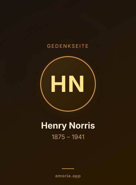 Gedenkportrait von Henry Norris