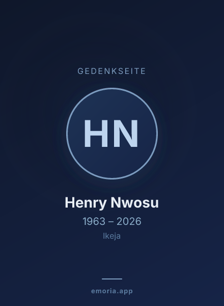 Gedenkportrait von Henry Nwosu