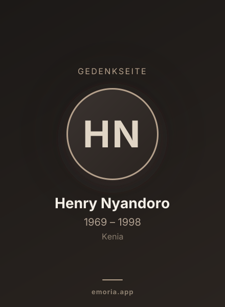 Gedenkportrait von Henry Nyandoro
