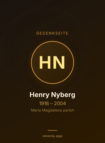 Gedenkportrait von Henry Nyberg