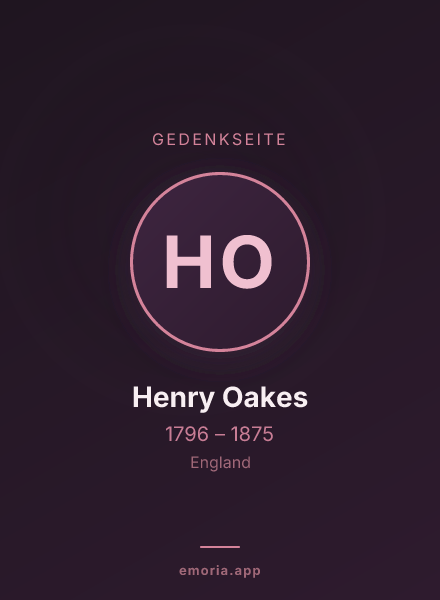Gedenkportrait von Henry Oakes