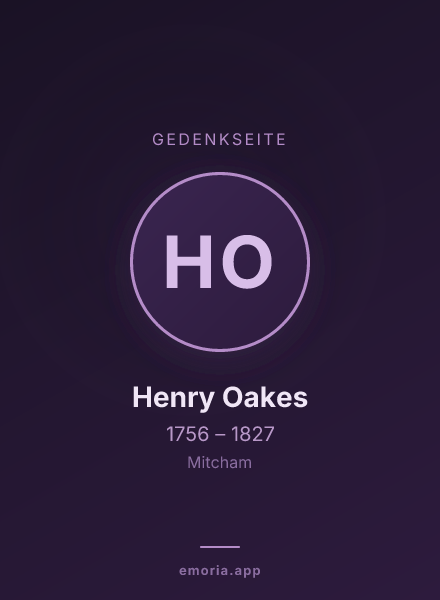 Gedenkportrait von Henry Oakes