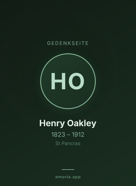 Gedenkportrait von Henry Oakley