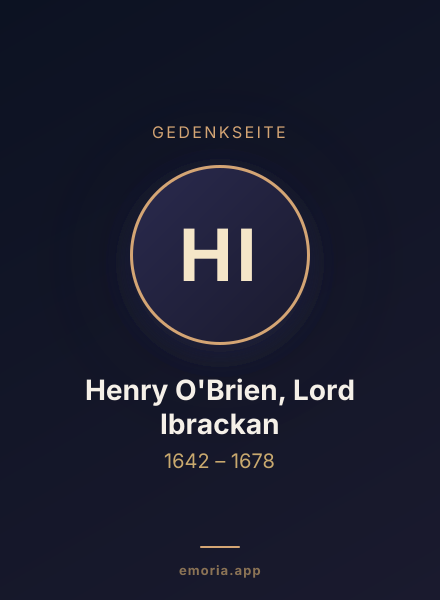 Gedenkportrait von Henry O'Brien, Lord Ibrackan