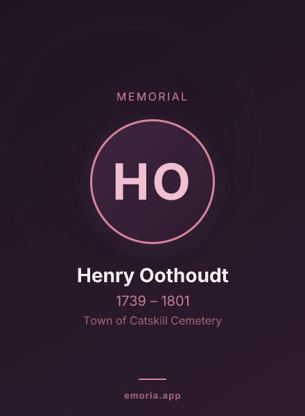 Memorial portrait of Henry Oothoudt