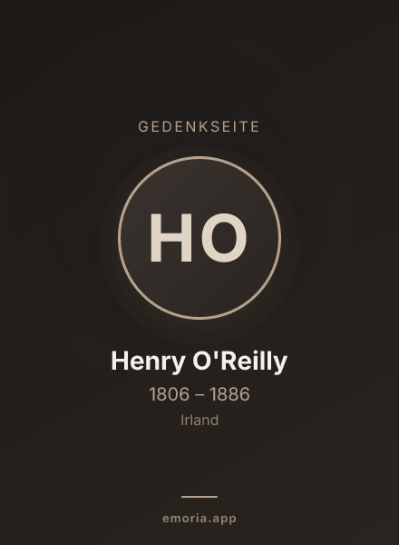 Gedenkportrait von Henry O'Reilly