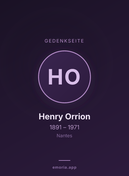 Gedenkportrait von Henry Orrion