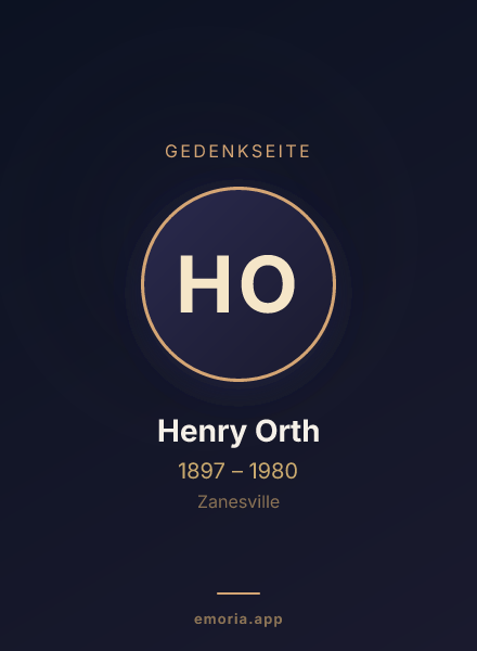 Gedenkportrait von Henry Orth