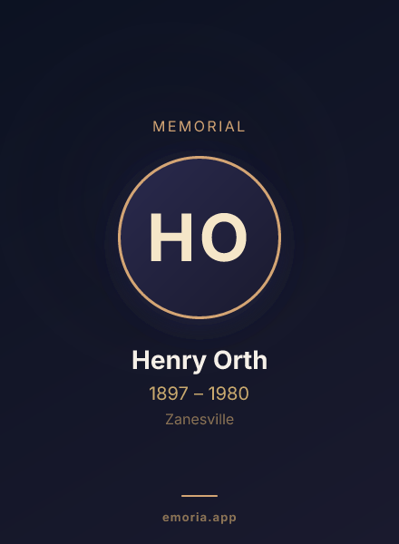 Memorial portrait of Henry Orth