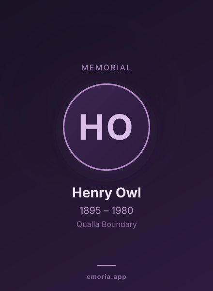 Memorial portrait of Henry Owl
