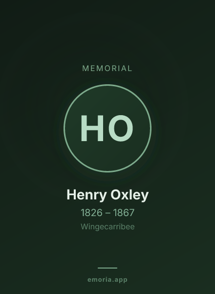 Memorial portrait of Henry Oxley