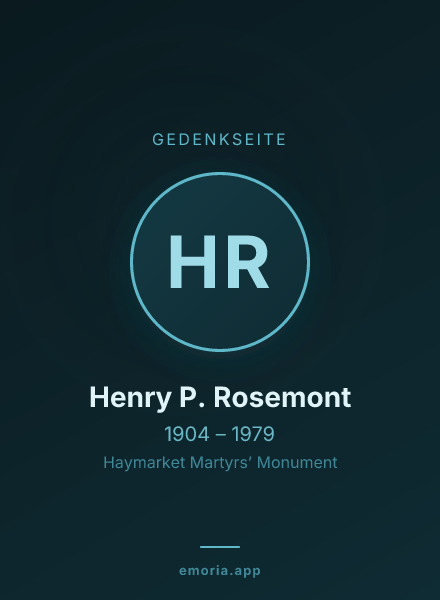 Gedenkportrait von Henry P. Rosemont