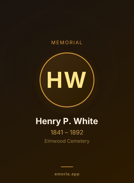 Memorial portrait of Henry P. White