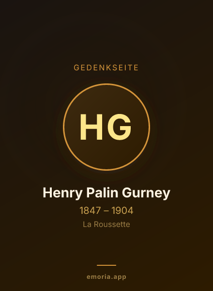 Gedenkportrait von Henry Palin Gurney