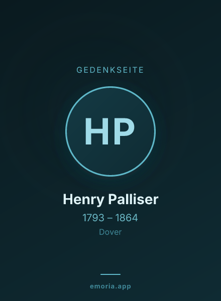 Gedenkportrait von Henry Palliser