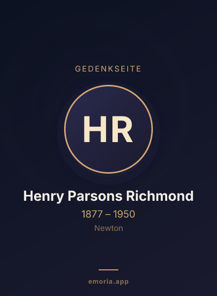 Gedenkportrait von Henry Parsons Richmond
