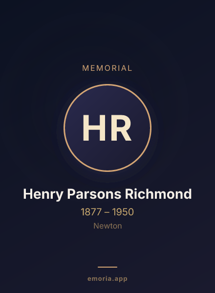 Memorial portrait of Henry Parsons Richmond