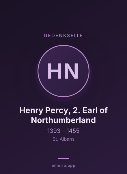 Gedenkportrait von Henry Percy, 2. Earl of Northumberland
