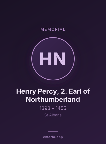 Memorial portrait of Henry Percy, 2. Earl of Northumberland