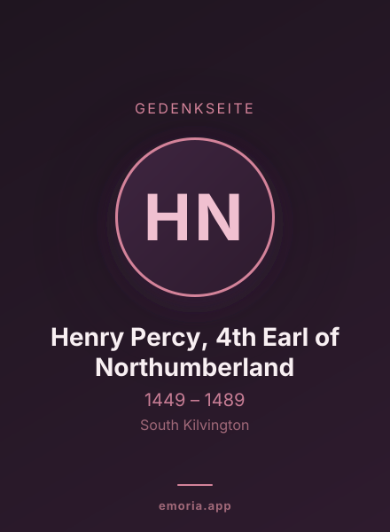 Gedenkportrait von Henry Percy, 4th Earl of Northumberland